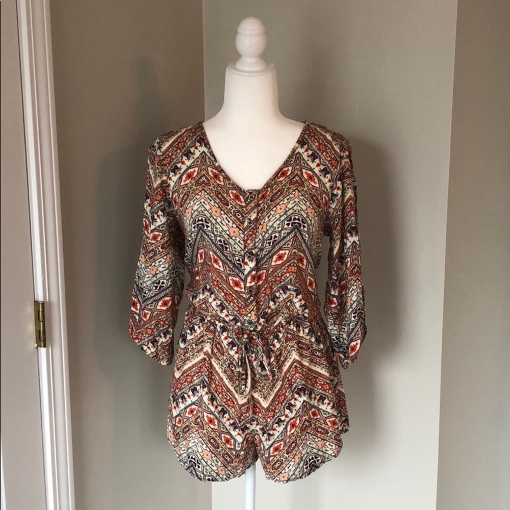 Tribal print romper